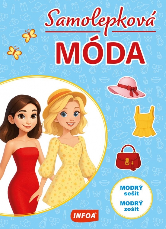 Samolepková móda - modrý zošit