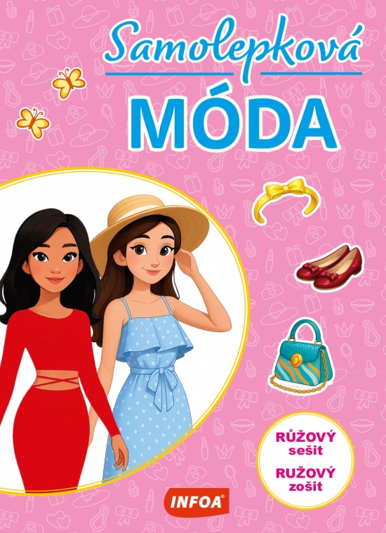 Samolepková móda - ružový zošit