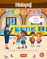 Nalepuj zas a zas - vláčiky - snímateľné samolepky