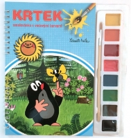 Omaľovanky s vodovými farbami Krtko