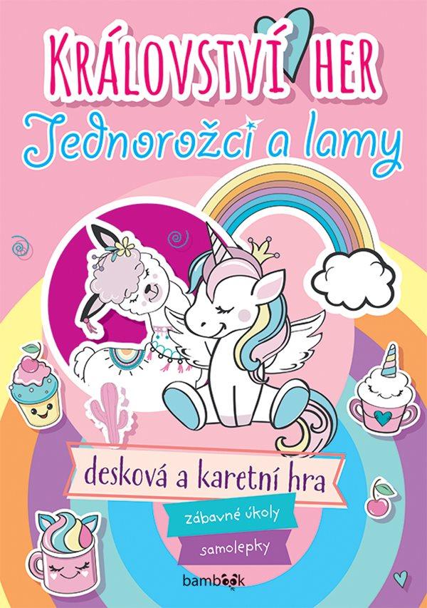 Království her jednorožci a lamy - Zábavné úkoly, samolepky, desková a karetní hra