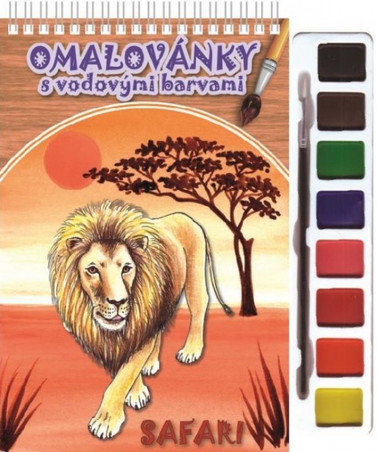 Safari: Maľovanky s vodovými farbami a štetcom