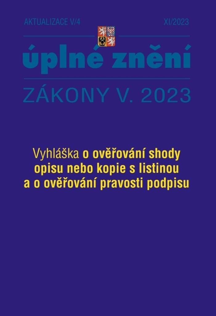 Aktualizace 2023 V/4 - Vyhlka o ov..