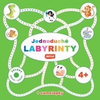Jednoduché labyrinty - zelený sešit  + samolepky
