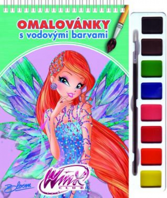 Maľuj s vodovými farbami a štetcom: Winx Club víly - Omaľovanky s vodovými farbami