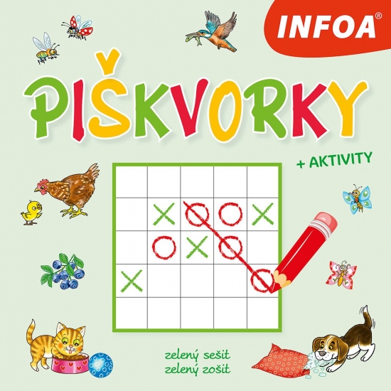 Piškvorky + Aktivity - zelený zošit