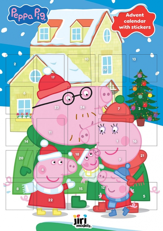 Adventn� kalend�r so samolepkami - Prasiatko Peppa
